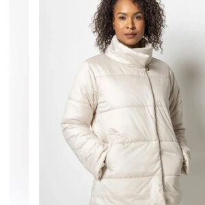 Lilla P Women's Champagne Puffer Car Coat
